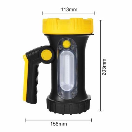 Punjiva LED baterijska lampa LED/5W/4000mAh + LED/3W