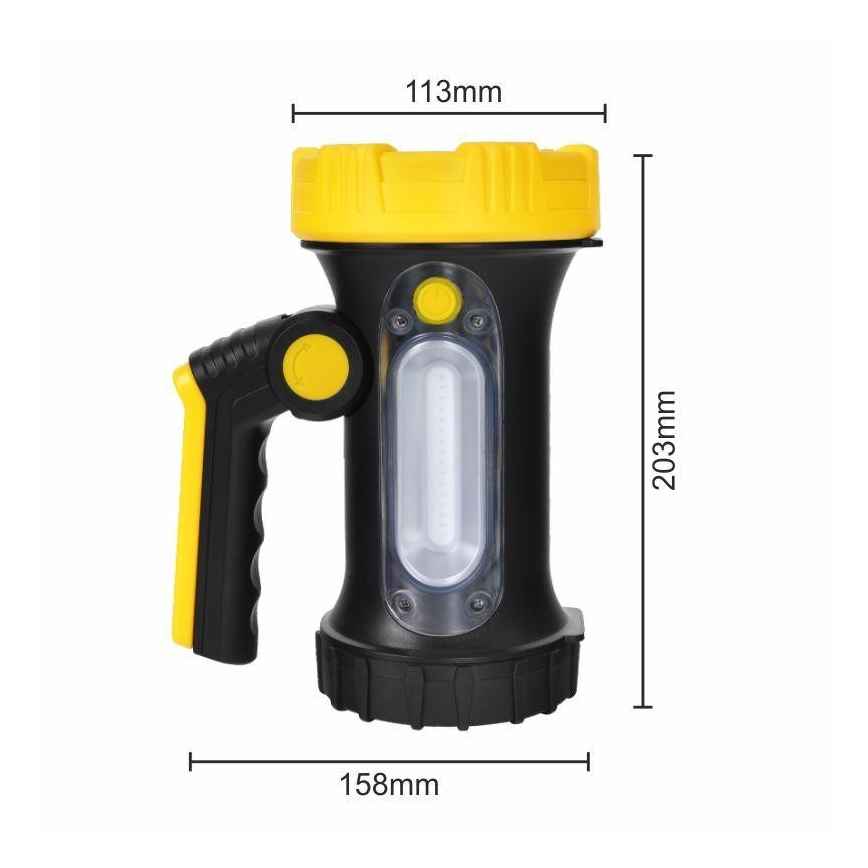 Punjiva LED baterijska lampa LED/5W/4000mAh + LED/3W