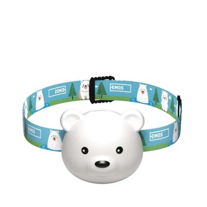 Punjiva LED čelna lampa LED/USB 500 mAh medved