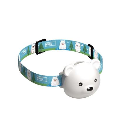 Punjiva LED čelna lampa LED/USB 500 mAh medved