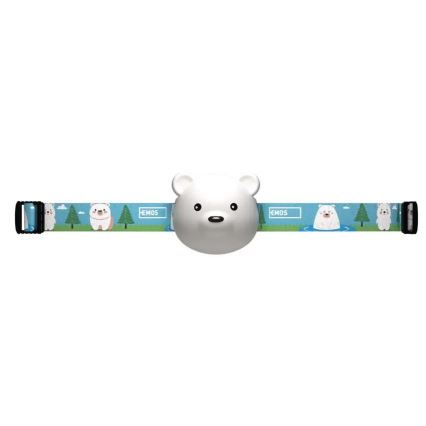 Punjiva LED čelna lampa LED/USB 500 mAh medved