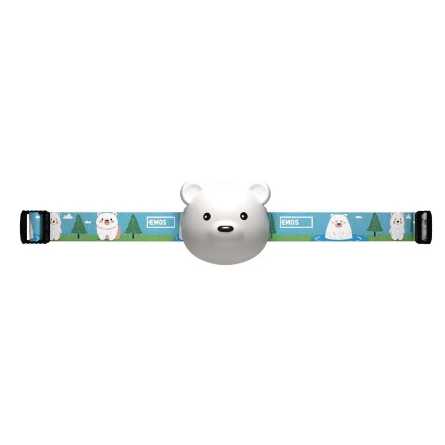 Punjiva LED čelna lampa LED/USB 500 mAh medved