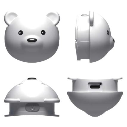 Punjiva LED čelna lampa LED/USB 500 mAh medved