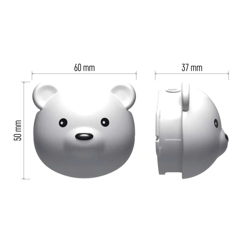 Punjiva LED čelna lampa LED/USB 500 mAh medved