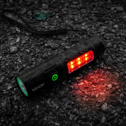 LED prigušiva punjiva ručna lampa sa crvenim svetlom LED/5W/5V IPX4 250 lm 2000 mAh
