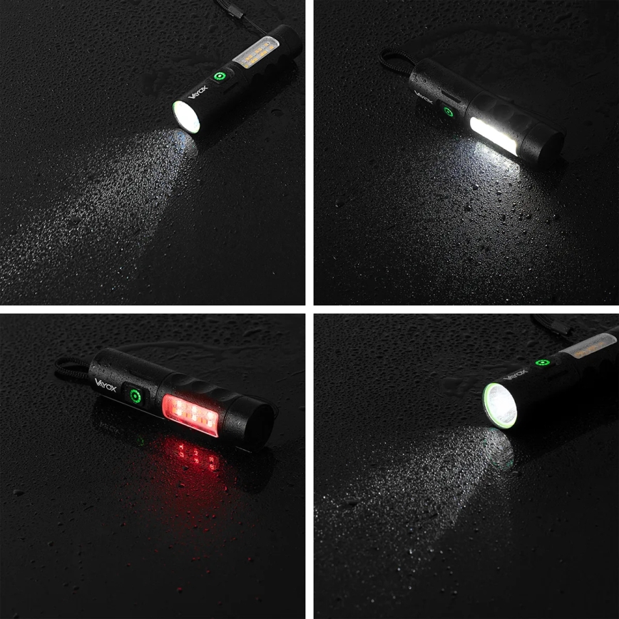 LED prigušiva punjiva ručna lampa sa crvenim svetlom LED/5W/5V IPX4 250 lm 2000 mAh