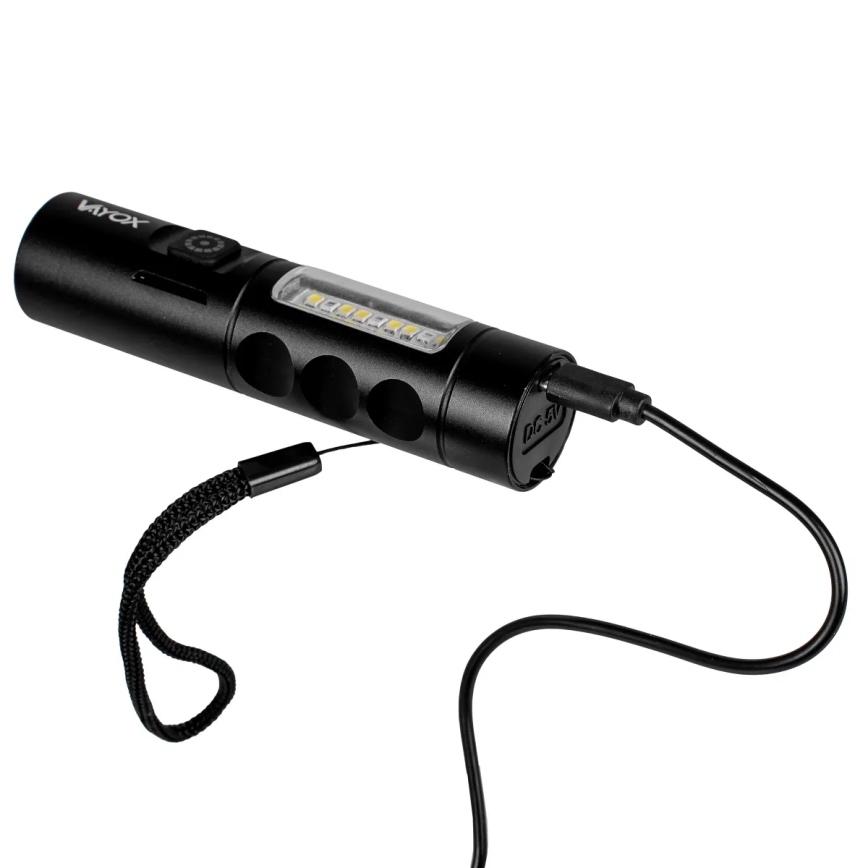 LED prigušiva punjiva ručna lampa sa crvenim svetlom LED/5W/5V IPX4 250 lm 2000 mAh