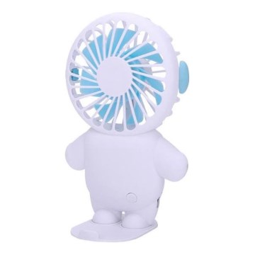 Punjivi džepni ventilator 4,5W/5V 300 mAh bela/plava