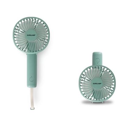 Punjivi džepni ventilator 5W/5V 1200 mAh tirkizni