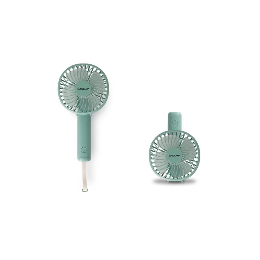 Punjivi džepni ventilator 5W/5V 1200 mAh tirkizni