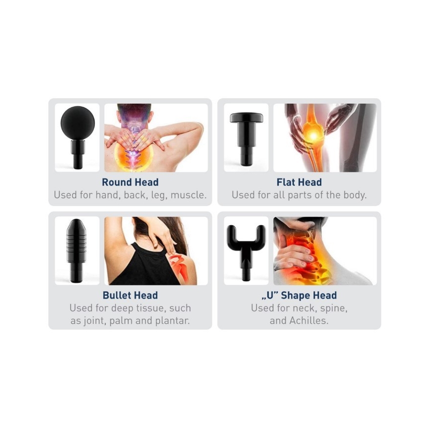 Punjivi masažni pištolj 20W/8,4V 1500 mAh