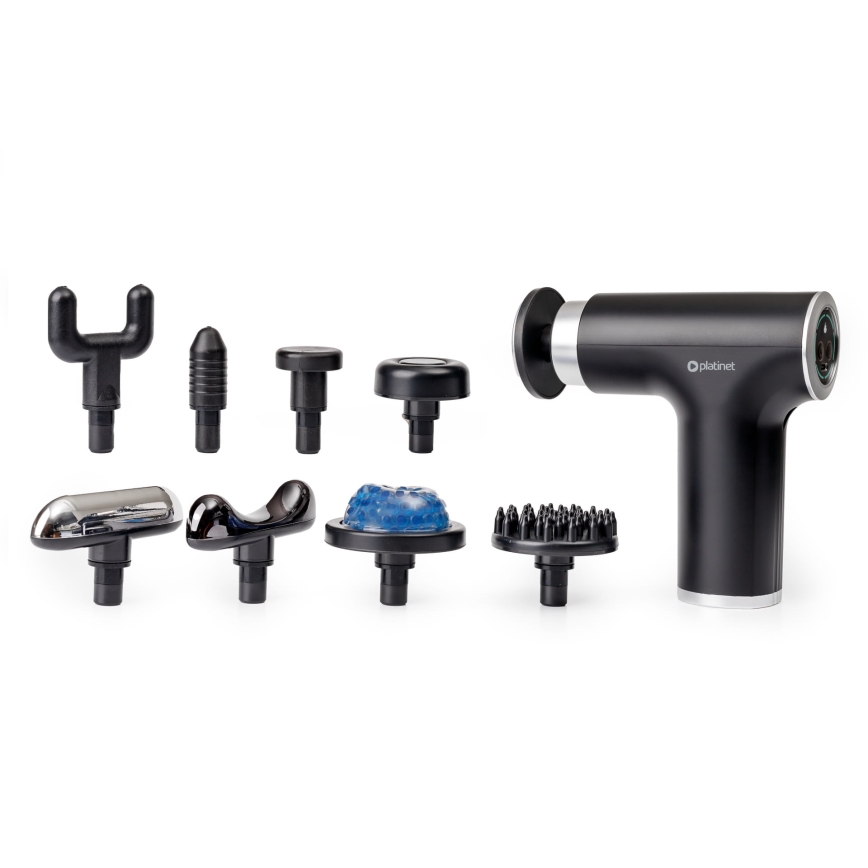 Punjivi masažni pištolj sa 9 nastavaka 25W/5V 1200 mAh