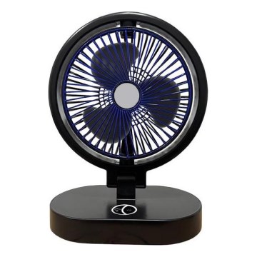 Punjivi stolni ventilator 5W/5V, 1200 mAh, crni