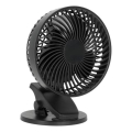 Punjivi stolni ventilator sa stezaljkom VIENTO 6W/5V 2000 mAh crna