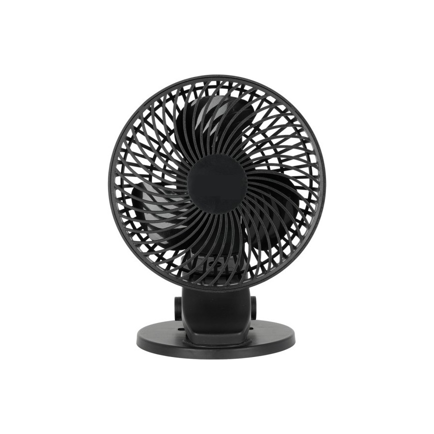 Punjivi stolni ventilator sa stezaljkom VIENTO 6W/5V 2000 mAh crna