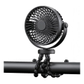Punjivi stoni ventilator 3W/5V 1200 mAh crni