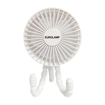 Punjivi stoni ventilator 3W/5V 1800 mAh bela