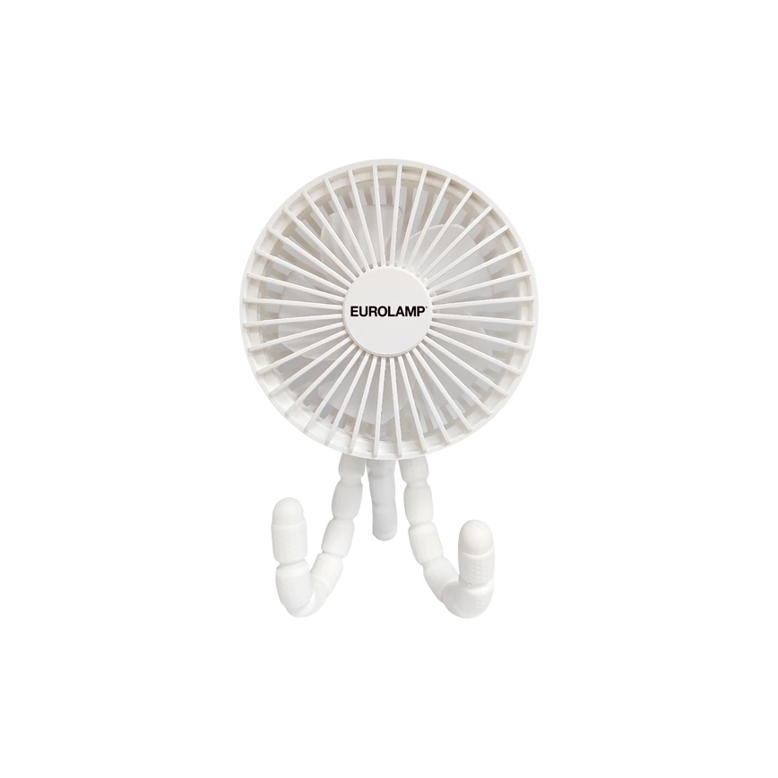 Punjivi stoni ventilator 3W/5V 1800 mAh bela