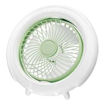Punjivi stoni ventilator 4W/5V 1200 mAh, beo