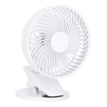 Punjivi stoni ventilator sa stezaljkom VIENTO 6W/5V 2000 mAh, beli