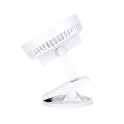 Punjivi stoni ventilator sa stezaljkom VIENTO 6W/5V 2000 mAh, beli