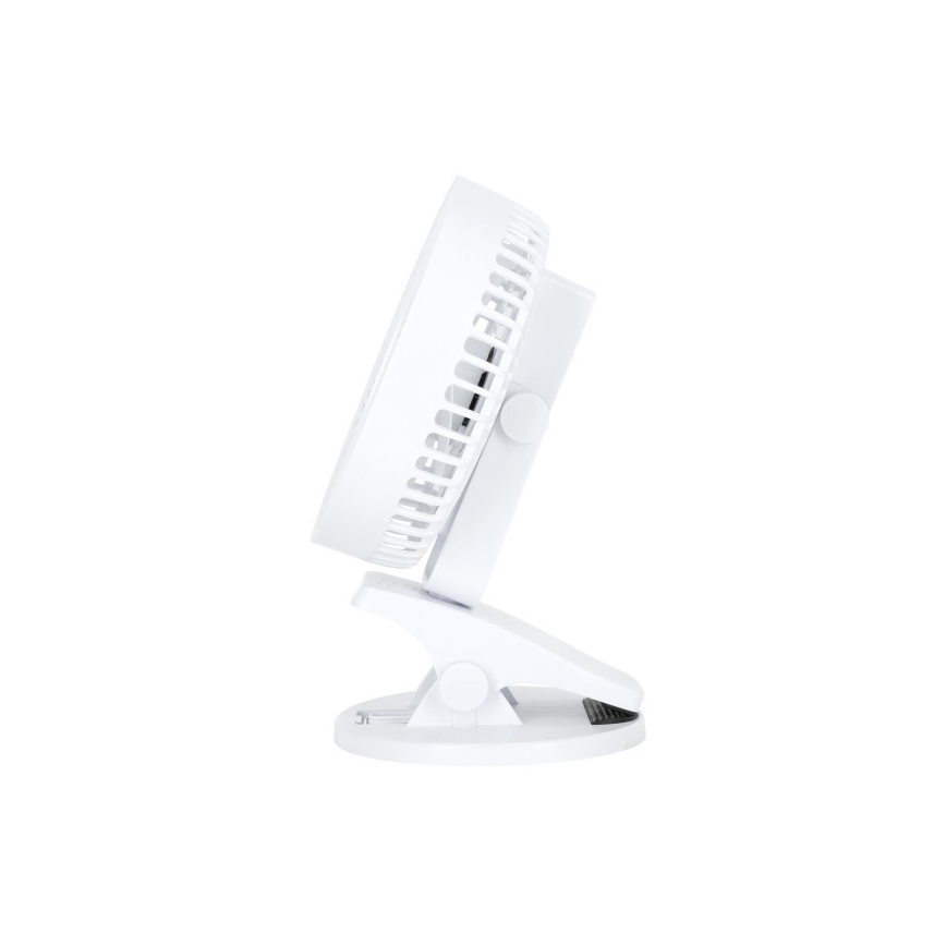 Punjivi stoni ventilator sa stezaljkom VIENTO 6W/5V 2000 mAh, beli