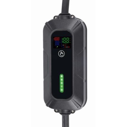 Putna stanica za punjenje za električna vozila EV/PHEV, AC Type 2, 32A/400V, 22 kW, IP55, sa 5 m kablom + adapter 230V 3,7 kW + futrola
