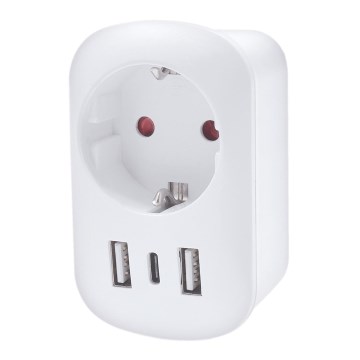 Putni adapter za SAD 230V 2x USB-A + 1x USB-C