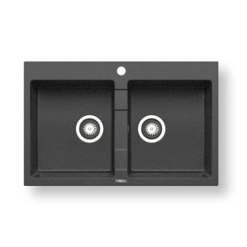 Pyramis 70053201 - Kuhinjska sudopera SPARTA 78x50 cm granit/crna