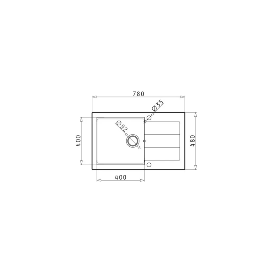 Pyramis 70083601 - Kuhinjski sudoper SPARTA PLUS LUX 78x48 cm granit/bež