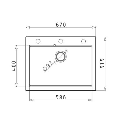 Pyramis 70094201 - Kuhinjski sudoper SIROS 67x51,5 cm granit/crna
