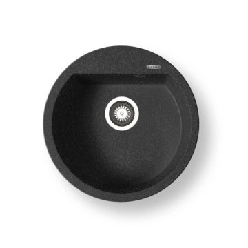 Pyramis 70106911 - Kuhinjski sudoper ALAZIA prečnika 51 cm granit/crna