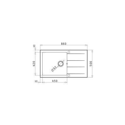 Pyramis 70107311 - Kuhinjski sudoper ATHLOS 86x50 cm granit/bež