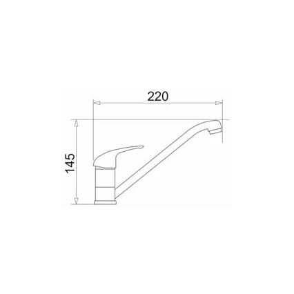 Pyramis 90918401 - Slavina za sudoperu ASALIA crna
