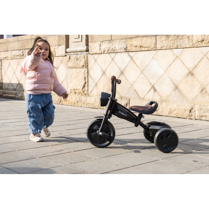 QPlay - Dečiji tricikl TRIDURO crni