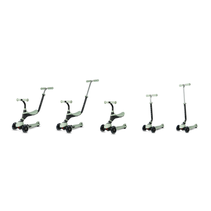 QPlay - Dečiji trotinet sa LED točkovima 5u1 SEMA PRO, zelene boje