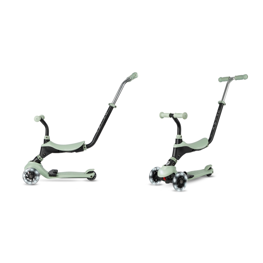 QPlay - Dečiji trotinet sa LED točkovima 5u1 SEMA PRO, zelene boje