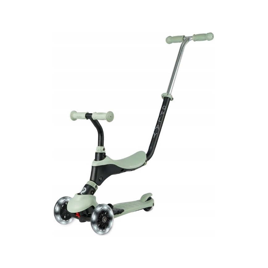 QPlay - Dečiji trotinet sa LED točkovima 5u1 SEMA PRO, zelene boje