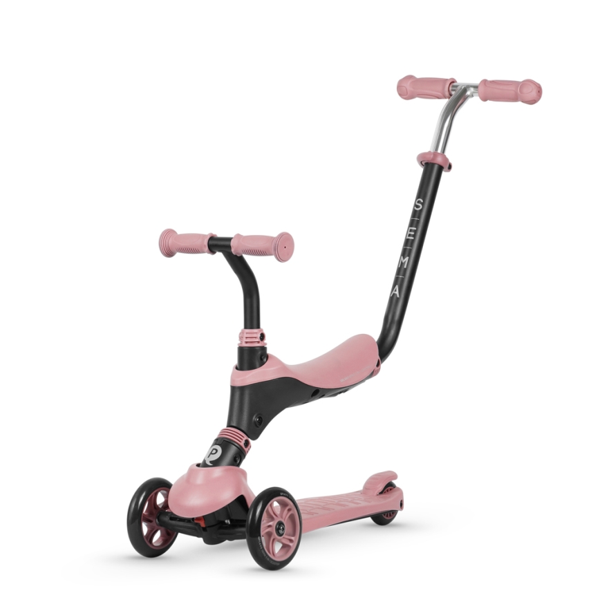 QPlay - Dečiji trotinet SEMA 4u1, ružičasti