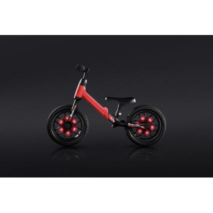 QPlay - Guralica SPARK sa LED svetlima na točkovima, crvena
