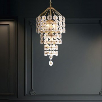 Quintiesse - Luster na lancu MERIDIAN 9xE14/40W/230V prečnik 57,2 cm zlatna