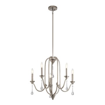 Quintiesse - Luster na šipci KARLEE 5xE14/60W/230V Ø 61 cm mat hrom