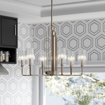 Quintiesse - Luster na šipci KIMROSE 6xE14/40W/230V prečnik 68,6 cm sjajni hrom