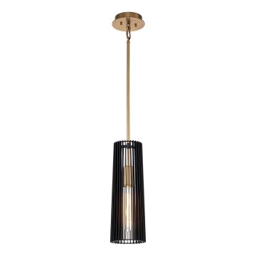 Quintiesse - Luster na šipci LINARA 1xE27/60W/230V Ø 15,2 cm crna/zlatna
