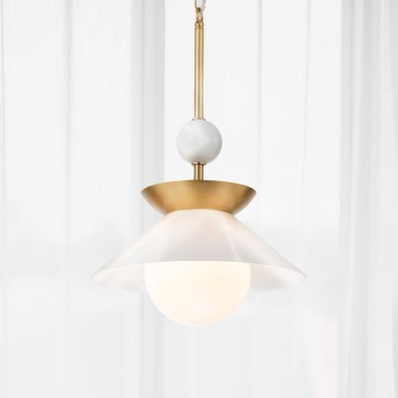 Quintiesse - Luster na šipci SAUCER M 1xE27/40W/230V prečnik 36,6 cm, u zlatnoj boji