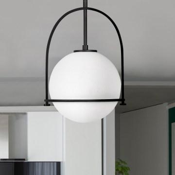 Quintiesse - Luster na šipci SOMERSET 1xE27/60W/230V prečnik 28,9 cm crna