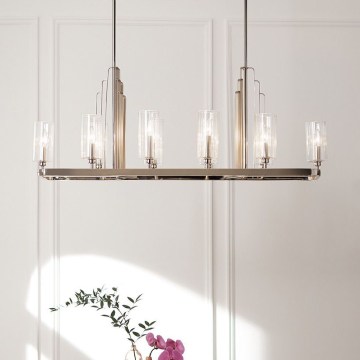 Quintiesse - Luster na stalku KIMROSE 10xE14/40W/230V sjajni hrom