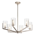 Quintiesse - Luster na stalku NYE 6xE14/40W/230V prečnika 71,1 cm mat hrom