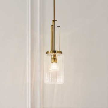 Quintiesse - Luster na štangu KIMROSE 1xE27/60W/230V prečnik 17,8 cm zlatna