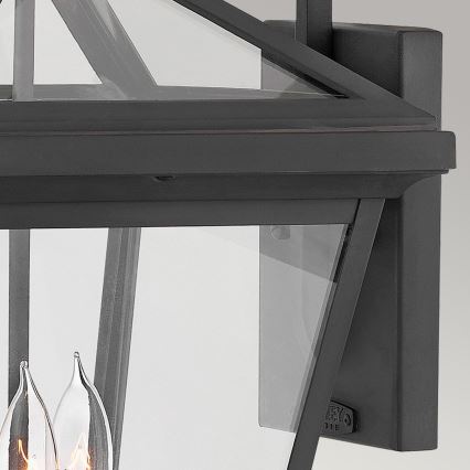 Quintiesse - Spoljašnja zidna lampa ALFORD L 3xE14/40W/230V IP44 crna